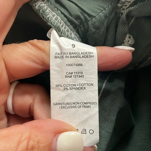 Garage Denim Low Rise Flare Jean Moss green Junior size 9 Retro - Picture 12 of 13